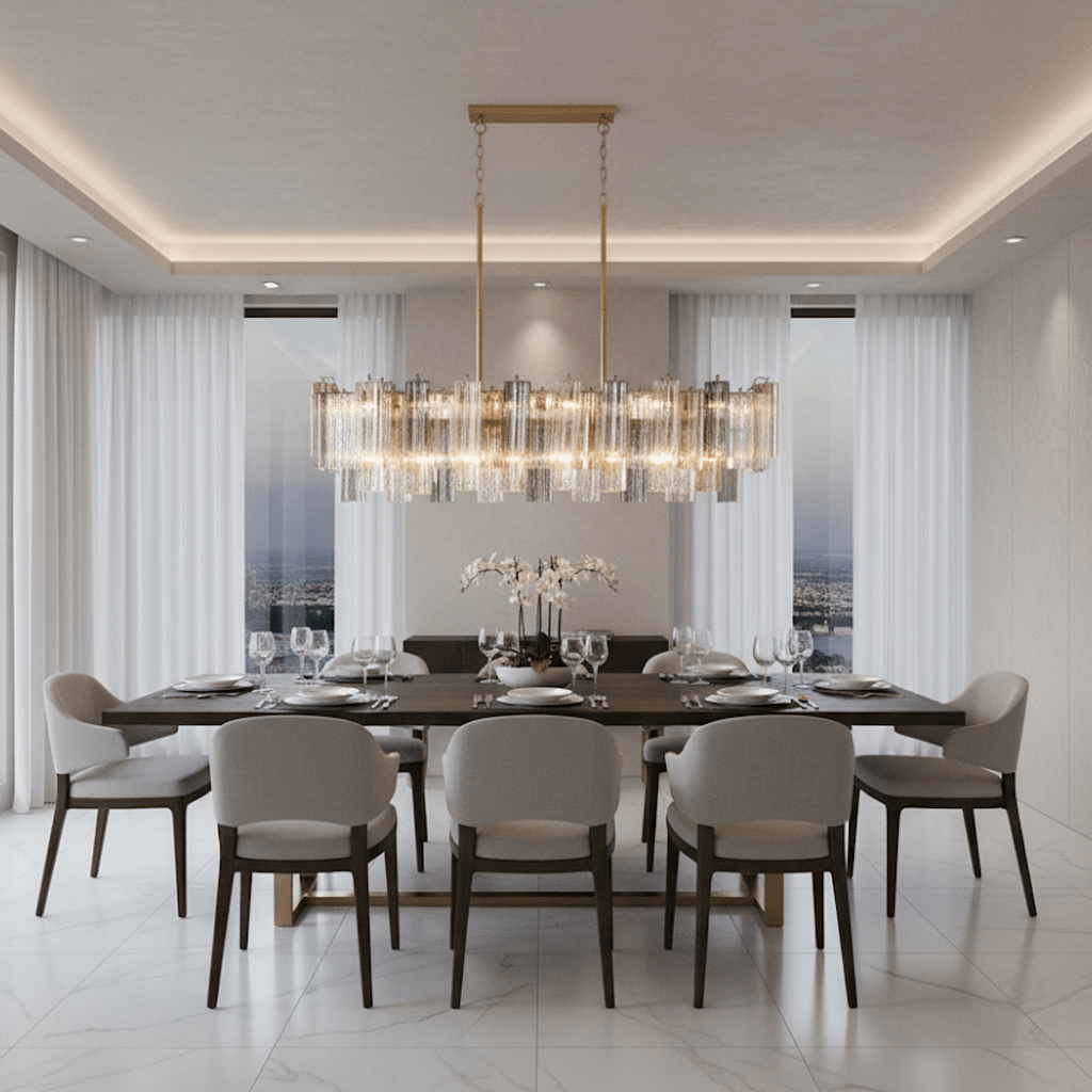 Addis Linear Chandelier by Meetlighting