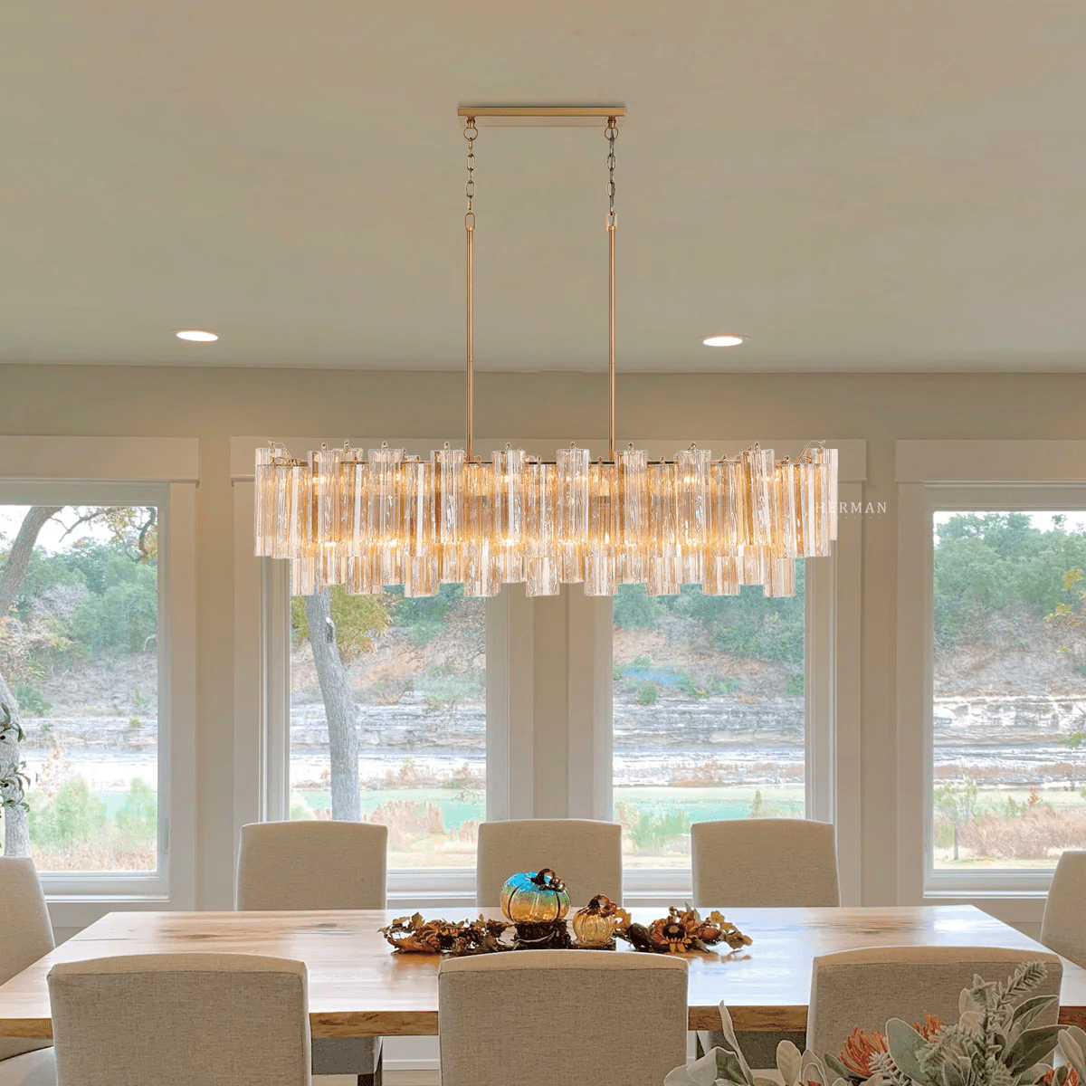 Addis Linear Chandelier by Meetlighting