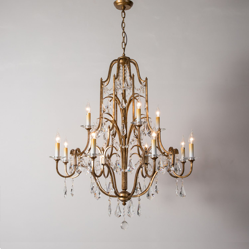 Caspian Vintage Candle Art Brass Chandelier For Living Room chandeliers for dining room,chandeliers for stairways,chandeliers for foyer,chandeliers for bedrooms,chandeliers for kitchen,chandeliers for living room Kevin Studio Inc 36.6"  