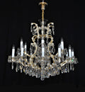 18-flame high Maria Theresa crystal chandelier with crystal almonds I.