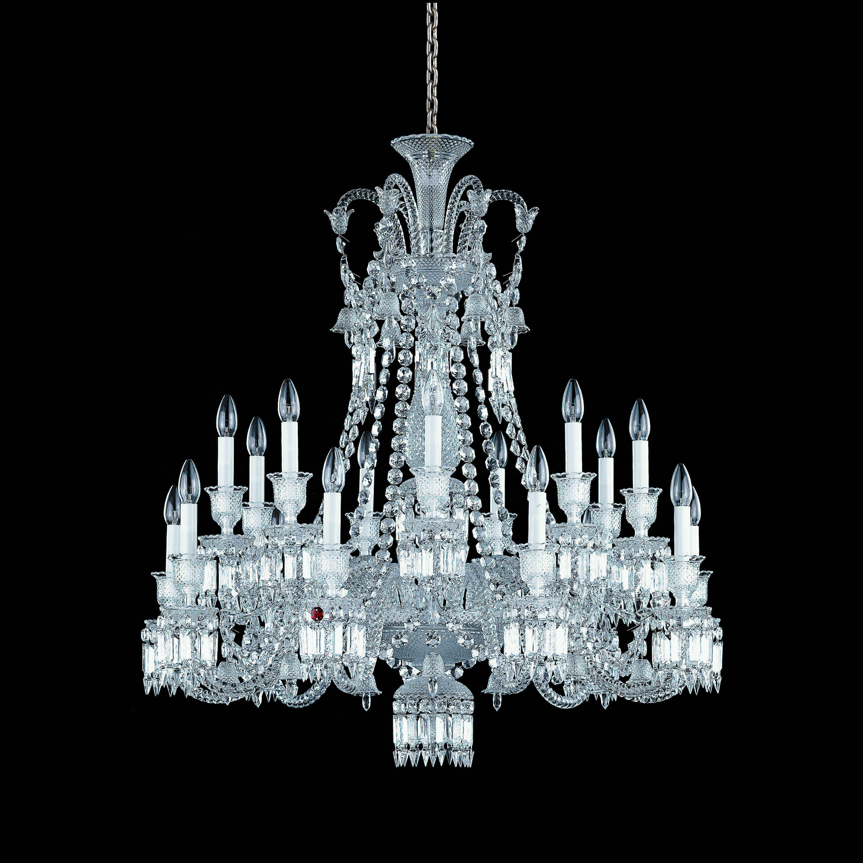 Light Luxury Classic Short Version Tiered Candle Light Crystal Chandelier for High-ceiling Rooms/Living Room-MEET LIGHTING