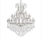 19TH Clear Rococo Royal Cut Crystal Round Chandelier 60"