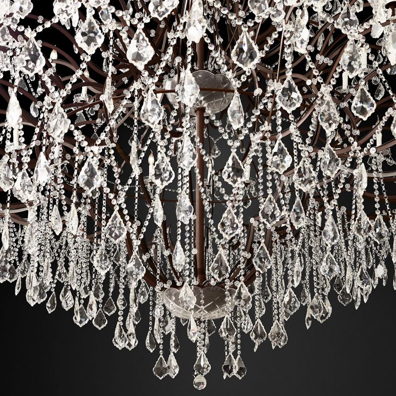 19TH Crystal Rococo Round Chandelier 101"-MEET LIGHTING