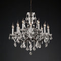 19TH Rococo Crystal Round Chandelier 28"-MEET LIGHTING