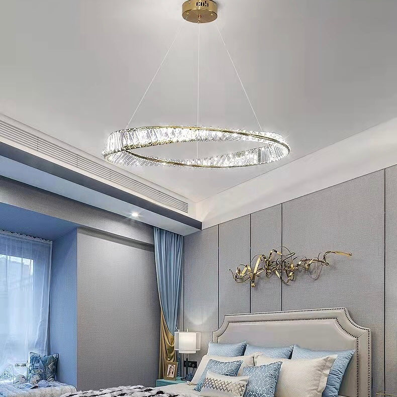 Ring Crystal Chandelier Luxury Living/ Dining Room Ceiling Lamp Bedroom Light-MEET LIGHTING