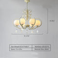 French Modern Minimalist Cream Style Dome Chandelier for Living Room/Bedroom-MEET LIGHTING