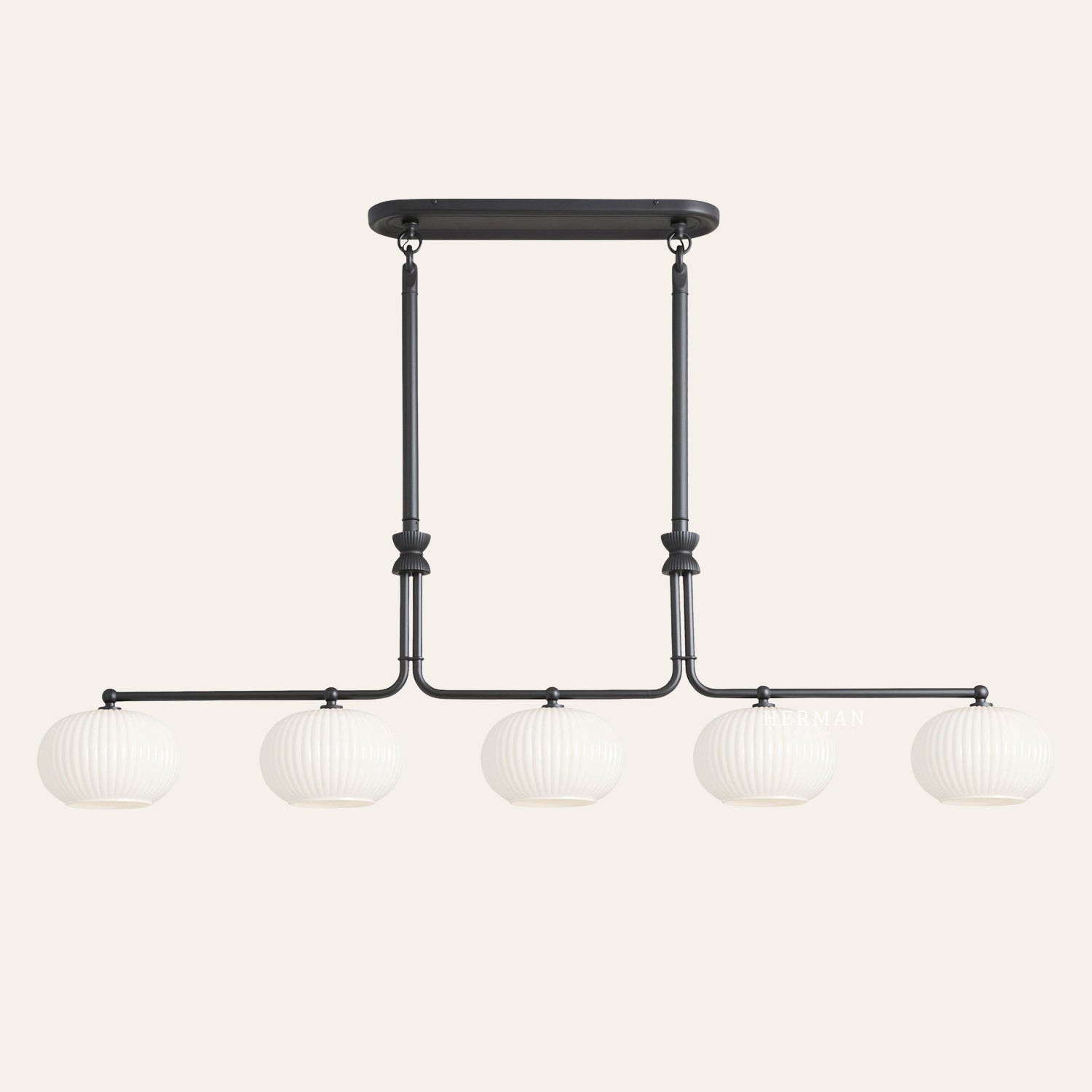 Enzo 60" 5-Light Linear Chandelier by Meetlighting