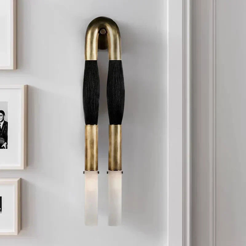 Antonia Horsehair Double Sconce by Meetlighting