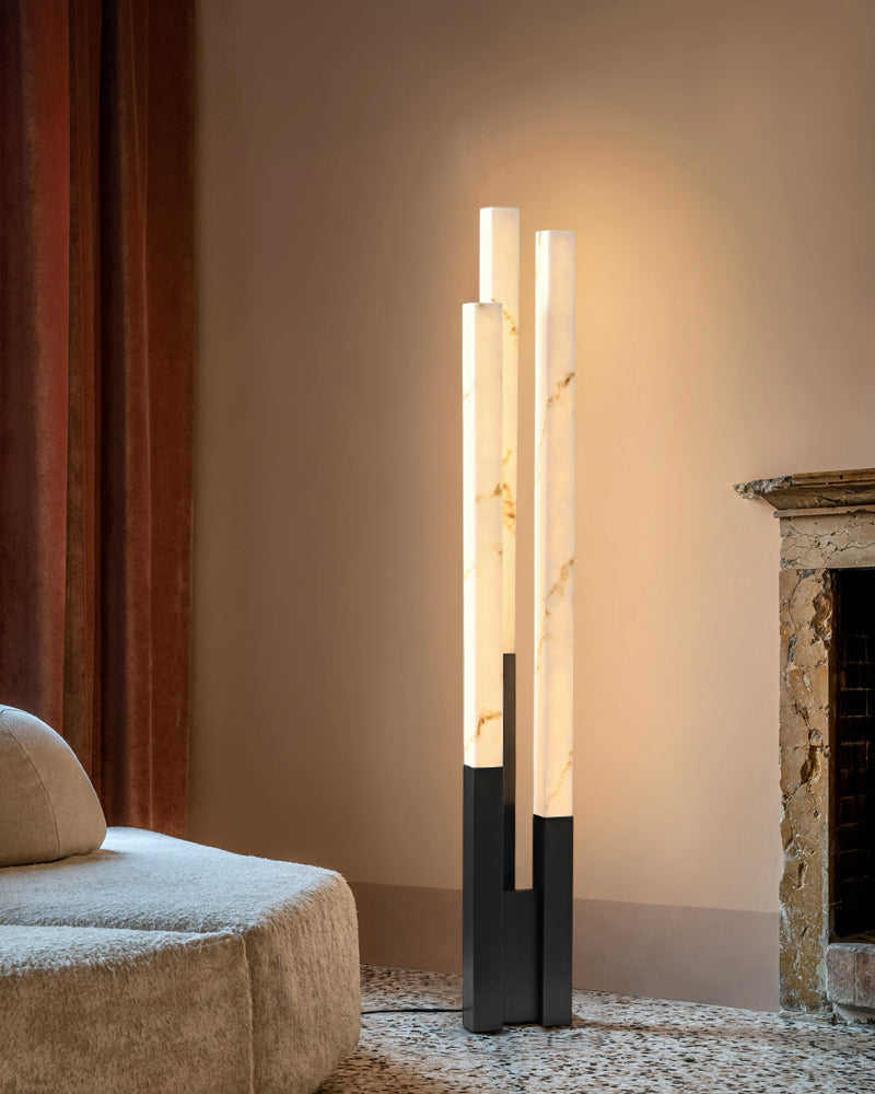 Modern Soft Glow LED Alabaster High Standing Floor Lamp by Meetlighting