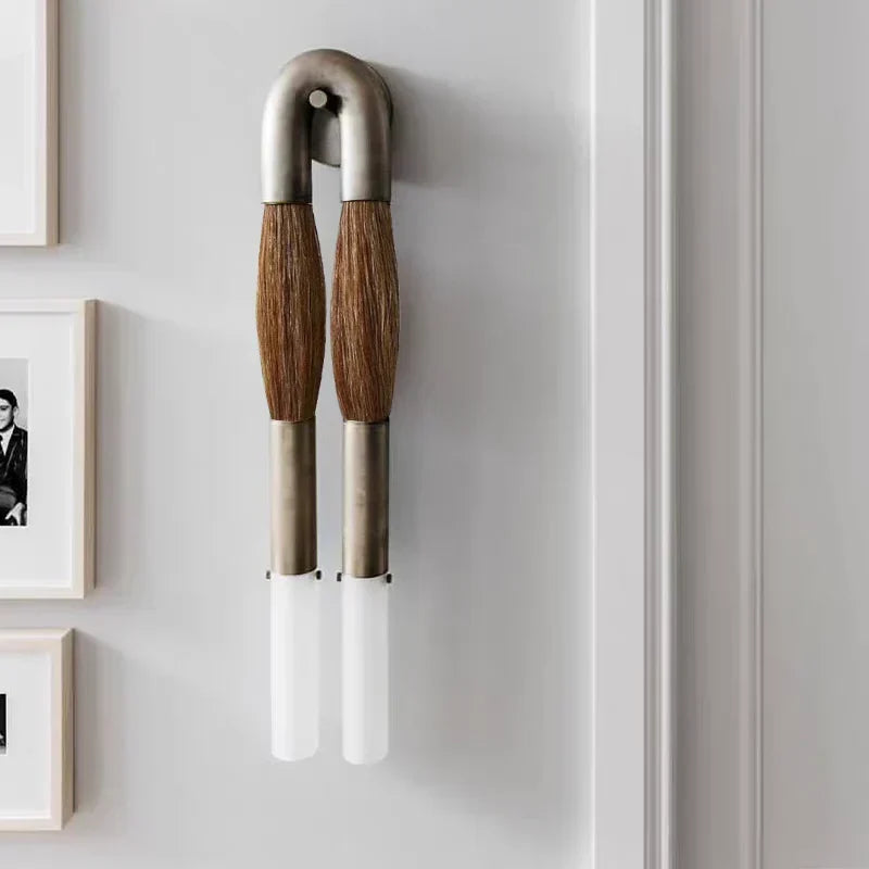 Antonia Horsehair Double Sconce by Meetlighting