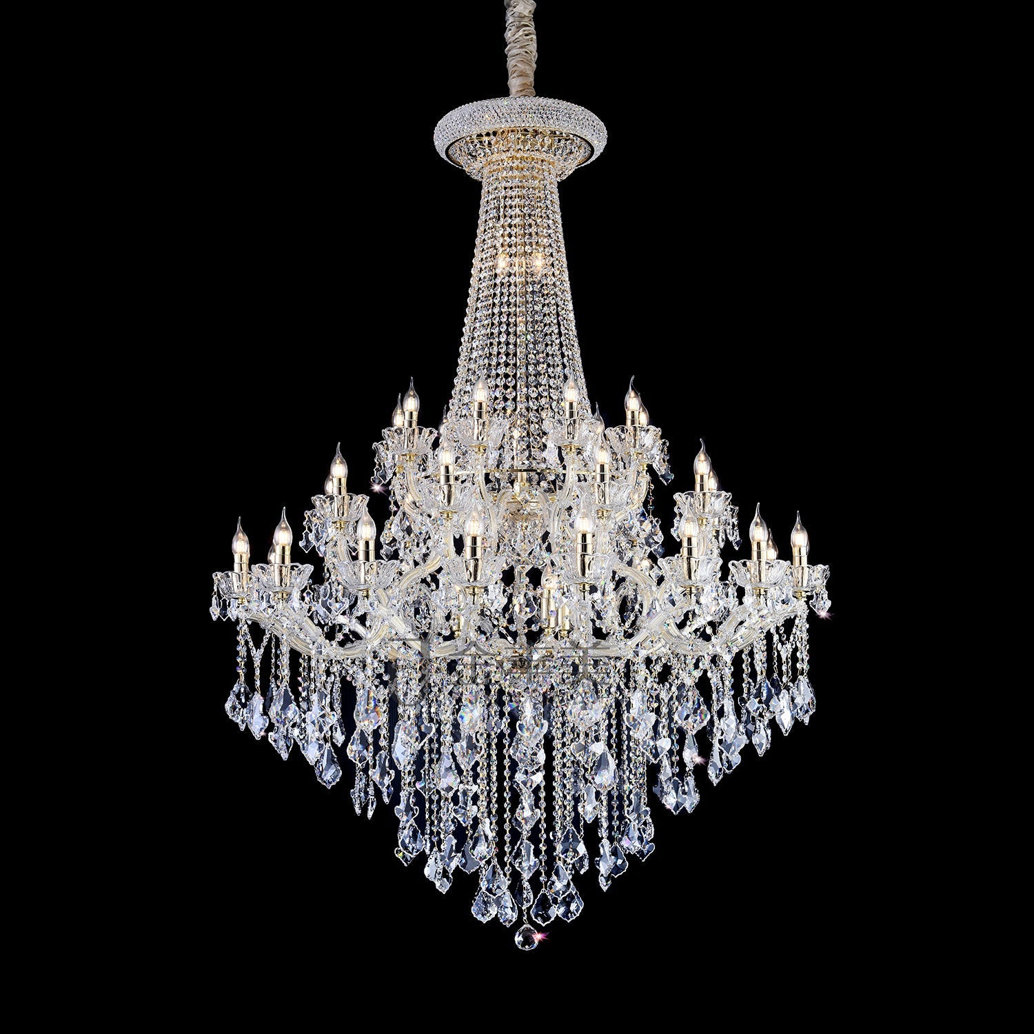 Extra Large French Candle Crystal Chandelier Ceiling Art Branch Foyer/Staircase Light Fixture-MEET LIGHTING