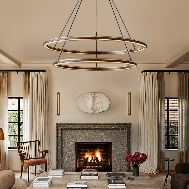 Perez Two-Tier Round Chandelier 60"-MEET LIGHTING