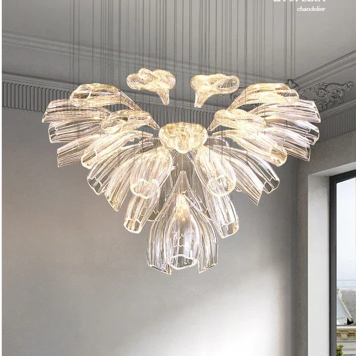 Light Luxury Art Design Petal-like Glass Chandeliers-MEET LIGHTING