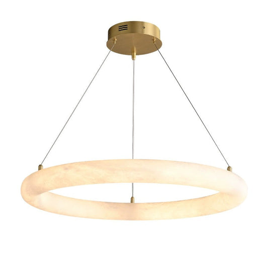 Spain Alabaster Brass Ring Pendant Lights