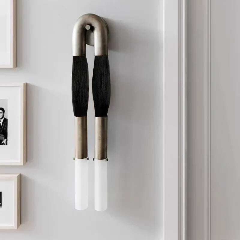 Antonia Horsehair Double Sconce by Meetlighting