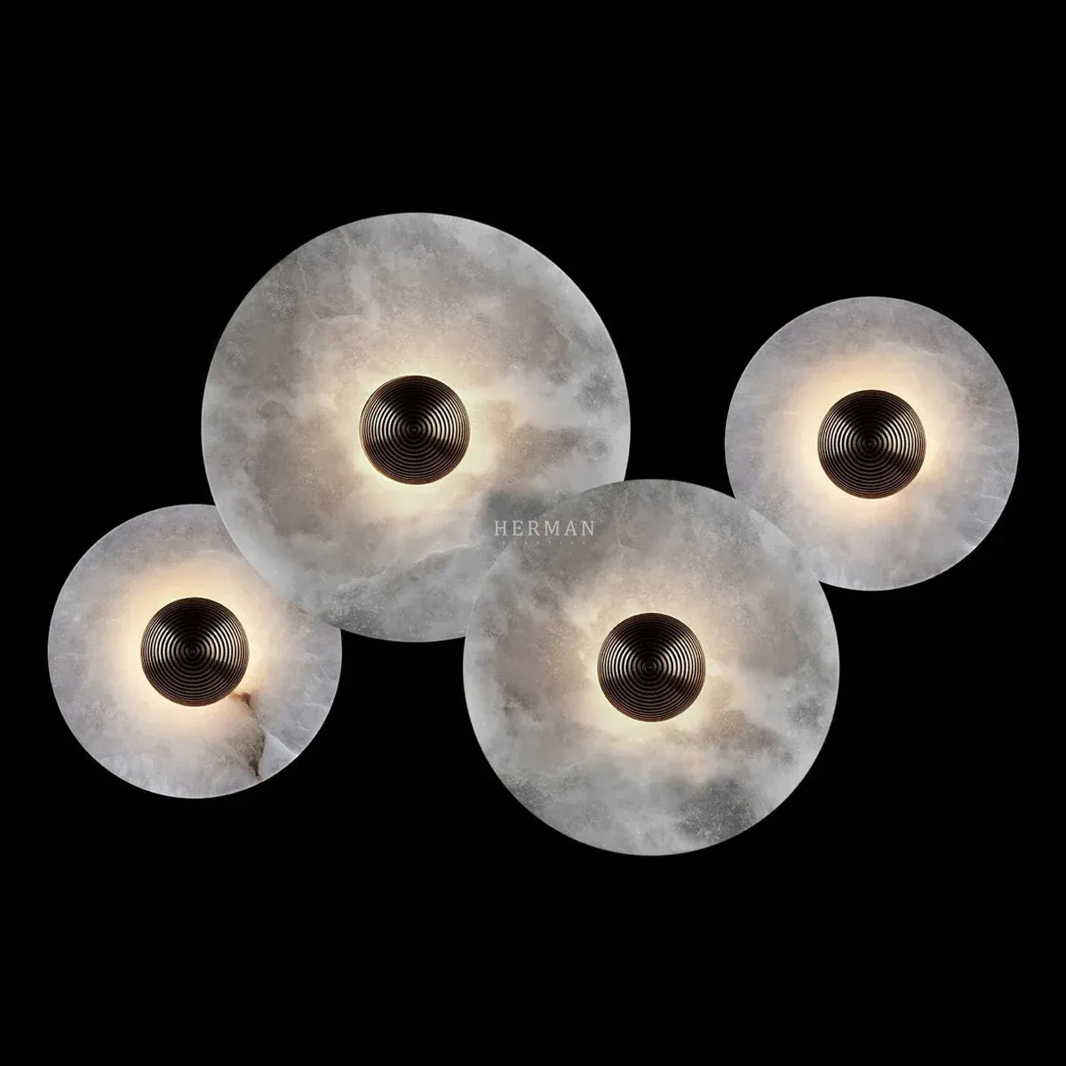 Median Alabaster Flush mount - 4 Surface by Meetlighting
