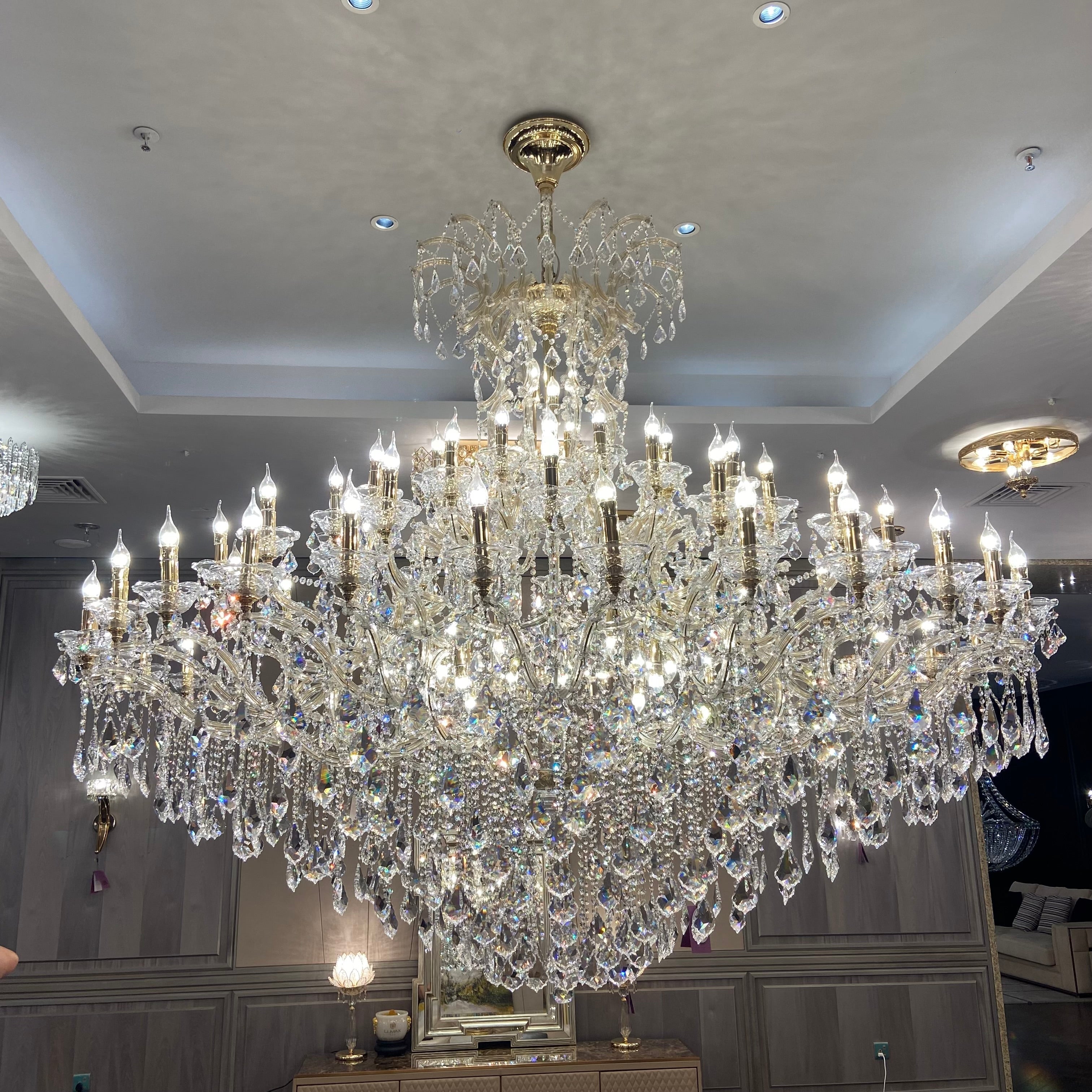 Extra Large Multi-layers Luxury Candle Branch Crystal Chandelier for Living Room/Foyer/Stairs-MEET LIGHTING