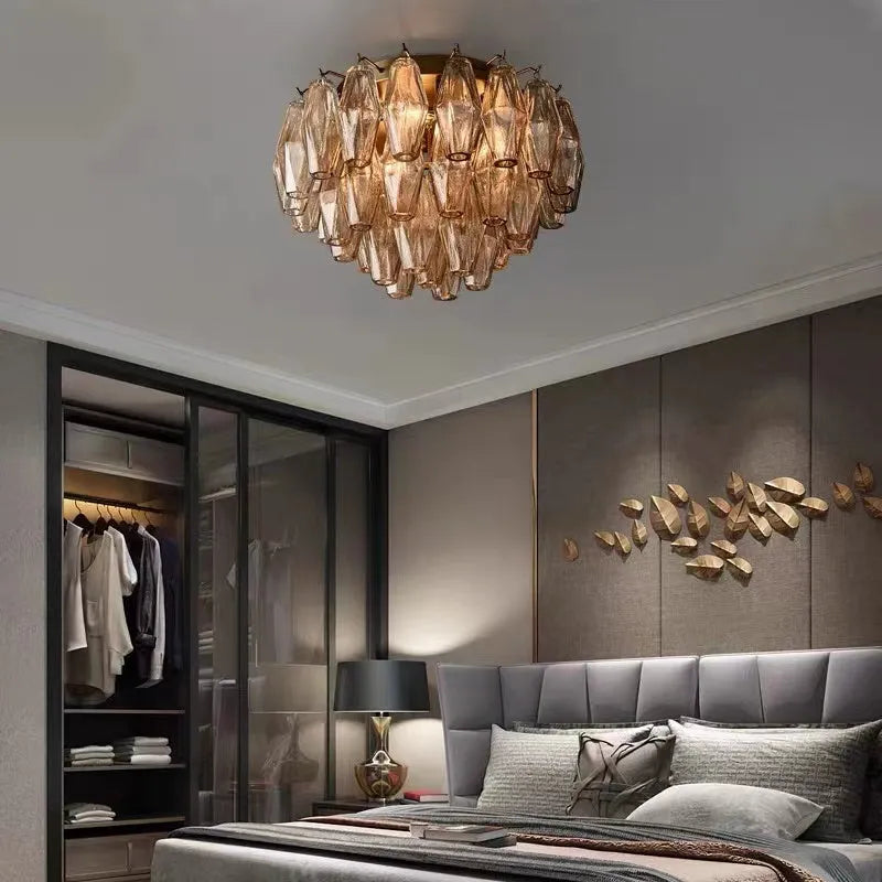 Chiaray Clear Glass Flushmount 17"