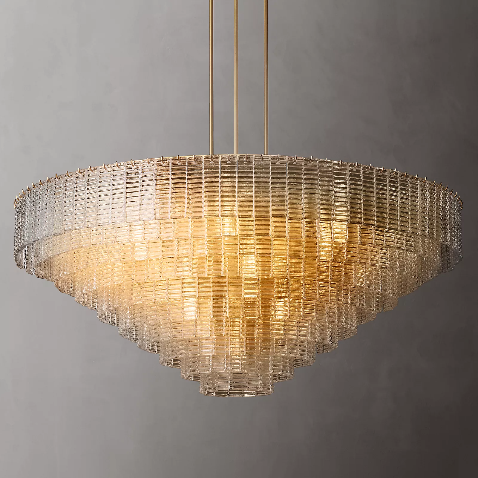 Siren Glass Round Chandelier 65"