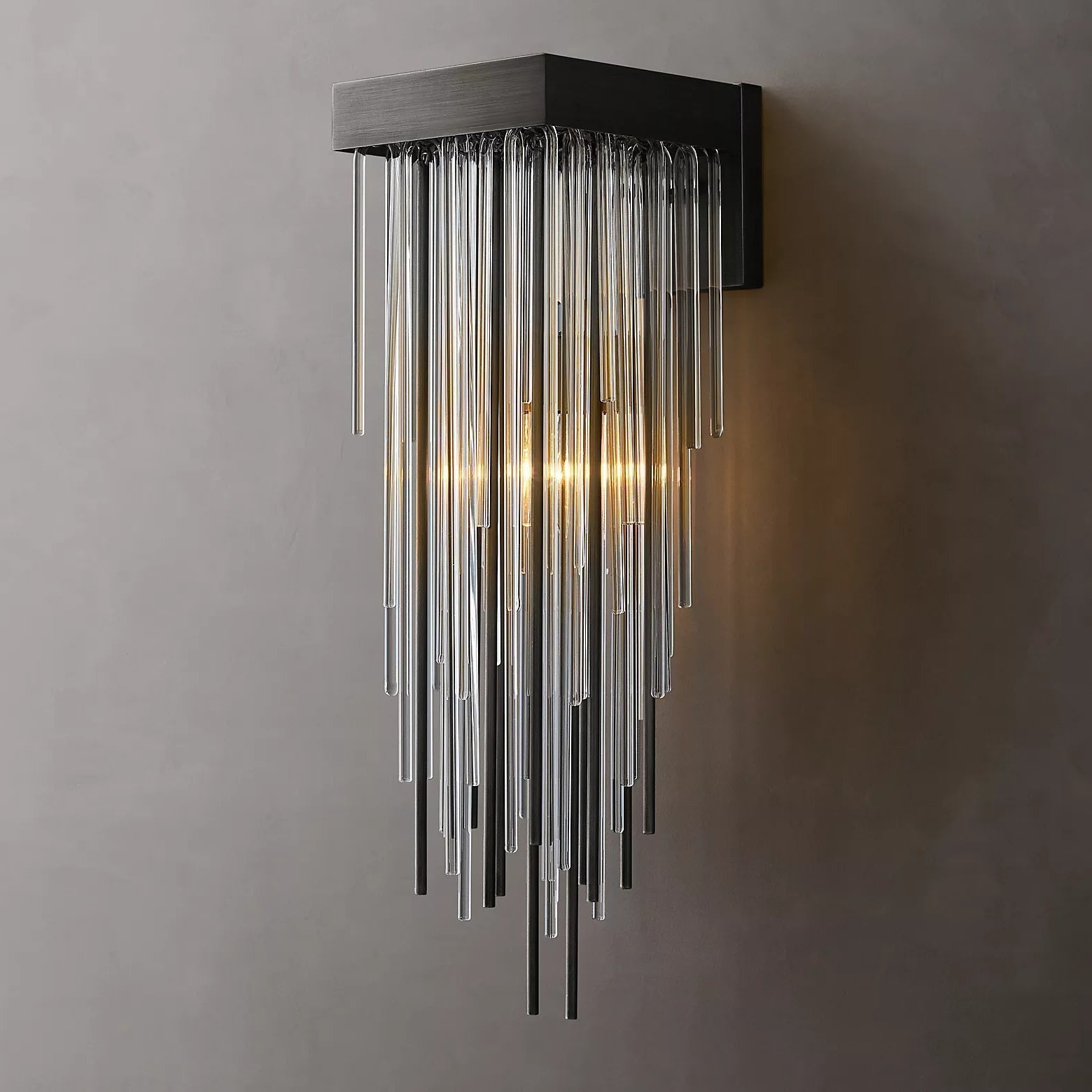 Casocada Crystal And Metal Rods Wall Sconce