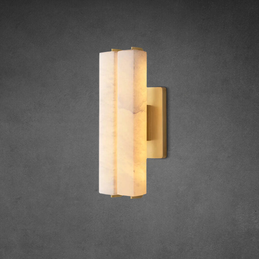 Audon Alabaster Double Sconce