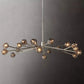 Boule Modern Smoke Crystal Round Chandelier 60" Over Dining Table