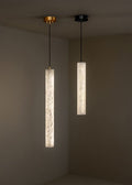 Vertical Roller Alabaster Pendant Light by Meetlighting