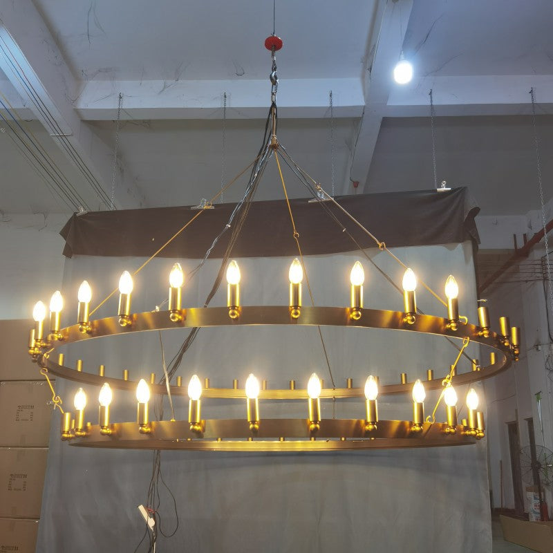 Camino Vintage Candelabra/Filament Round Chandelier