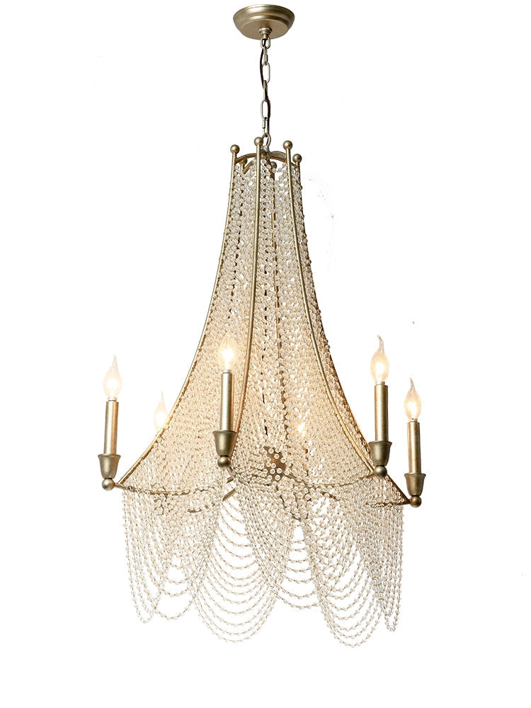 Extra Large European Crystal Beaded Chandelier Candle Light for Stairs / Duplex / Villa-MEET LIGHTING