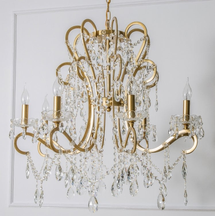 Nordic Vintage Candle Pendant Romantic Crystal Chandelier for Bedroom / Dining Room / Living Room-MEET LIGHTING