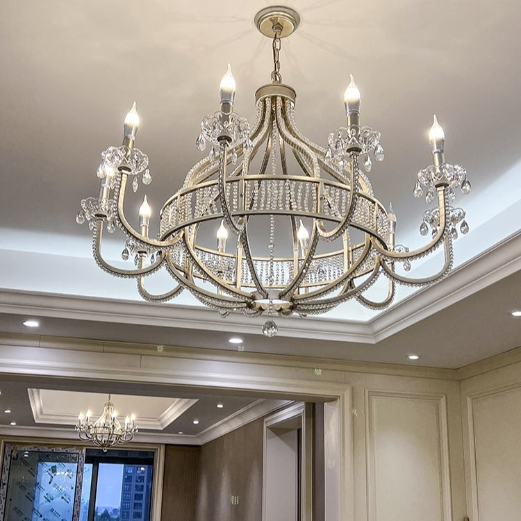 Light Luxury Nordic Vintage Candle Iron Lantern Chandelier for Living / Dining Room / Bedroom-MEET LIGHTING