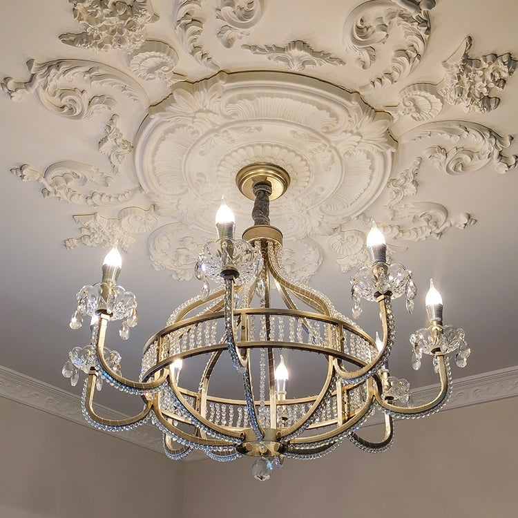 Light Luxury Nordic Vintage Candle Iron Lantern Chandelier for Living / Dining Room / Bedroom-MEET LIGHTING