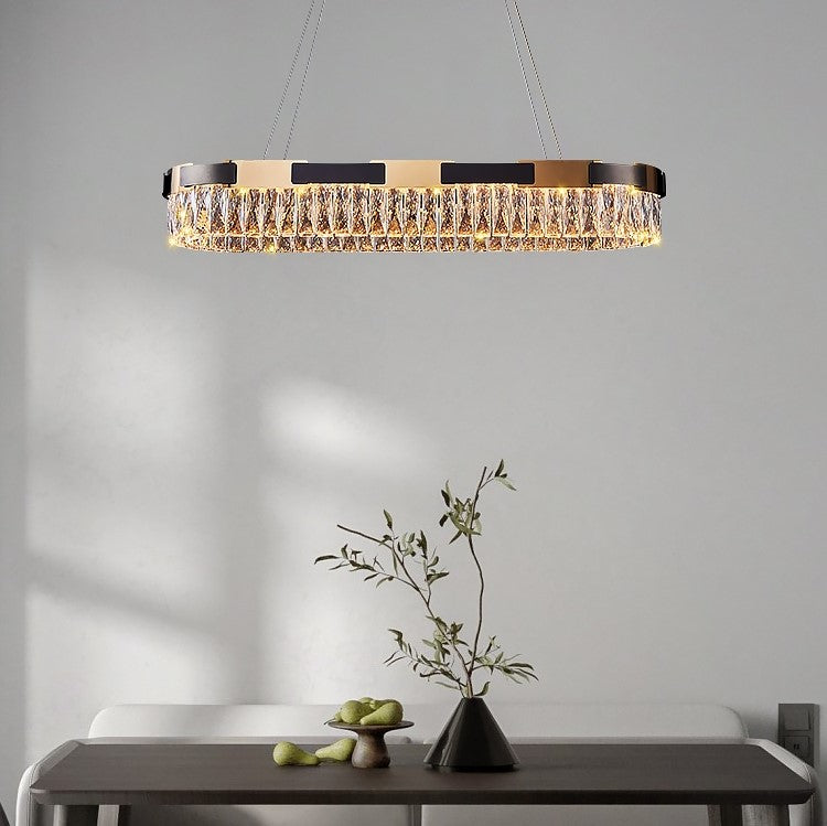 New Designer Recommended Modern Light Luxury Round/Oval Crystal Chandelier for Living Room/Dining Room-MEET LIGHTING