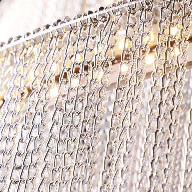 Extra Large Multi-layered Post-Modern Luxury Metal Chains Chandelier for High-ceiling Room-MEET LIGHTING