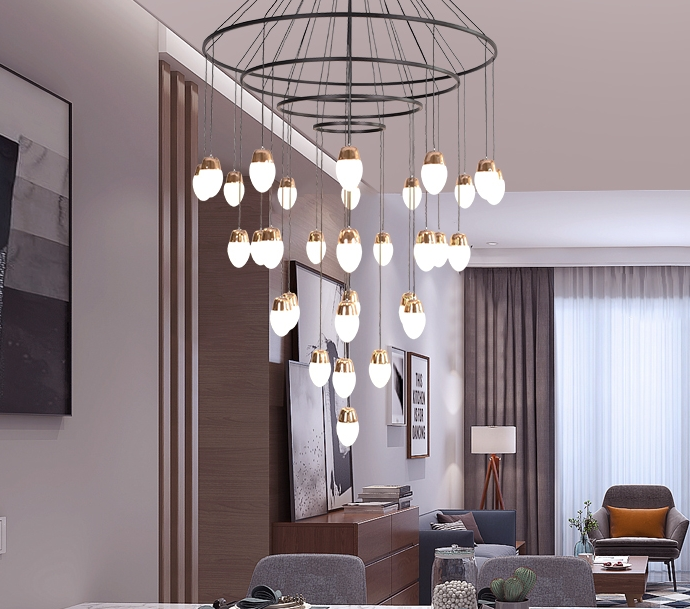 Extra Large Post-Modern Multi-tier Chandelier for High-ceiling Room/Stairs-MEET LIGHTING