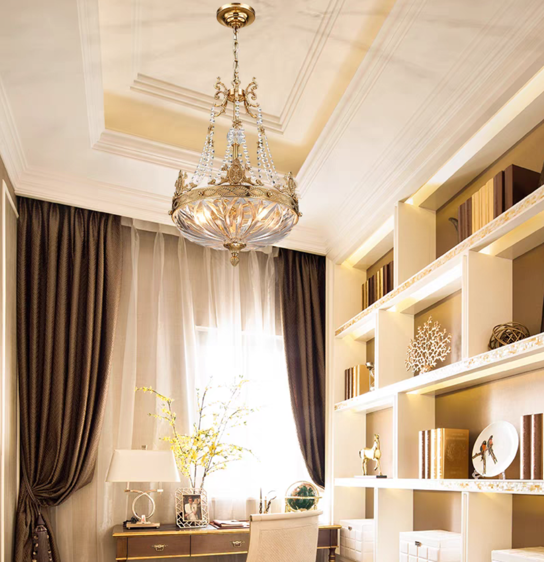 European Style Luxury Crystal Pendant Candle Chandelier for Living Room/Foyer/Entrys/Hallway-MEET LIGHTING