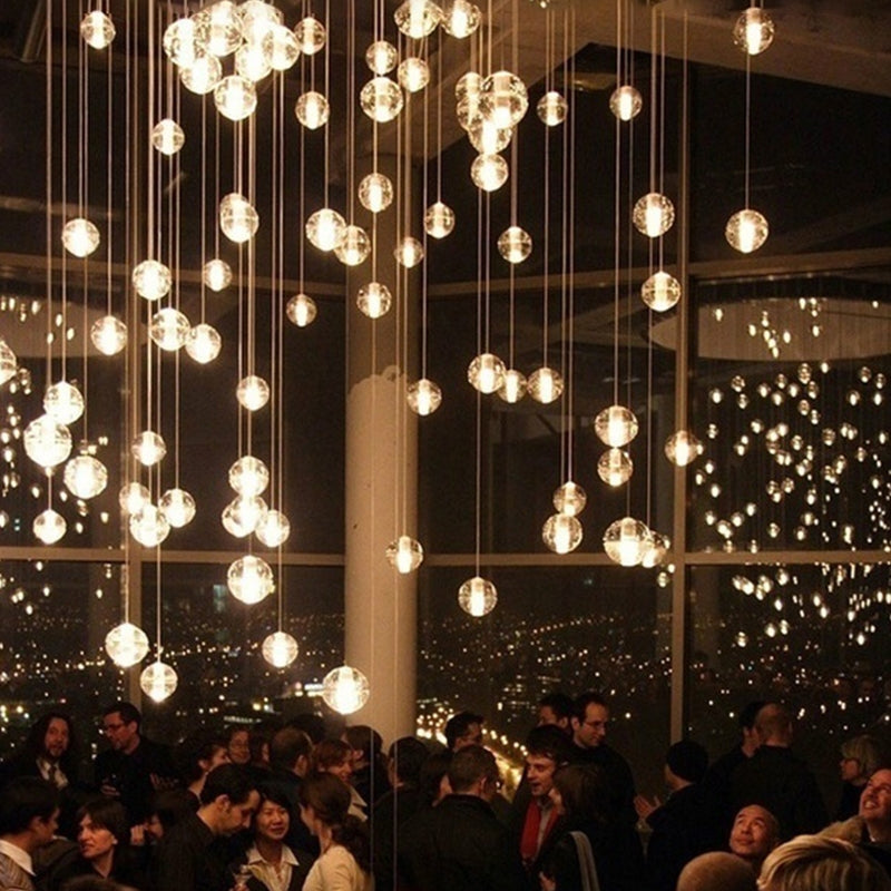 Oversized Nordic Art Round Air Bubbles Pendant Chandelier for Stairs/Spiral Staircase/Hotel Lobby-MEET LIGHTING