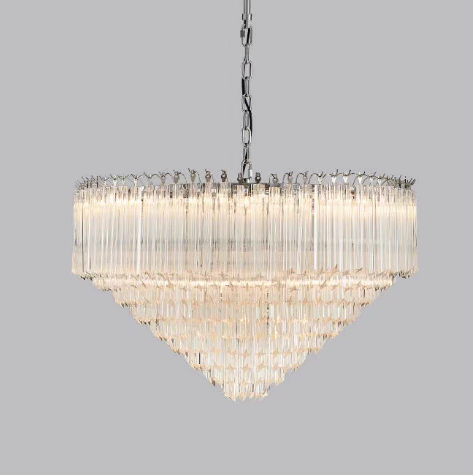 Multi-Tier Modern Light Luxury Crystal Rods Pendant Chandelier for Living Room/Bedroom/Foyer/Entrys-MEET LIGHTING