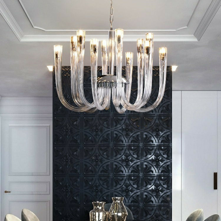 Fashion 12/ 16/ 32 Lights Glass Chandelier Classic Candle Style Ceiling Light Fixture For Living/ Dining Room Decoration-MEET LIGHTING