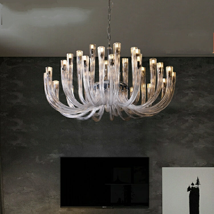 Fashion 12/ 16/ 32 Lights Glass Chandelier Classic Candle Style Ceiling Light Fixture For Living/ Dining Room Decoration-MEET LIGHTING