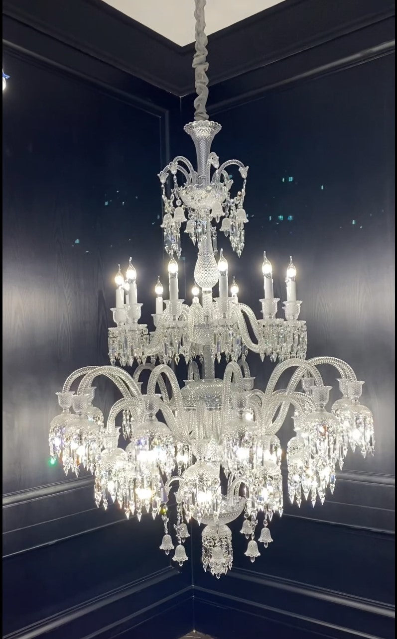 Luxury Royal Large Multi-layers Candle Crystal Chandelier For Living Room/Hall Decoration-MEET LIGHTING