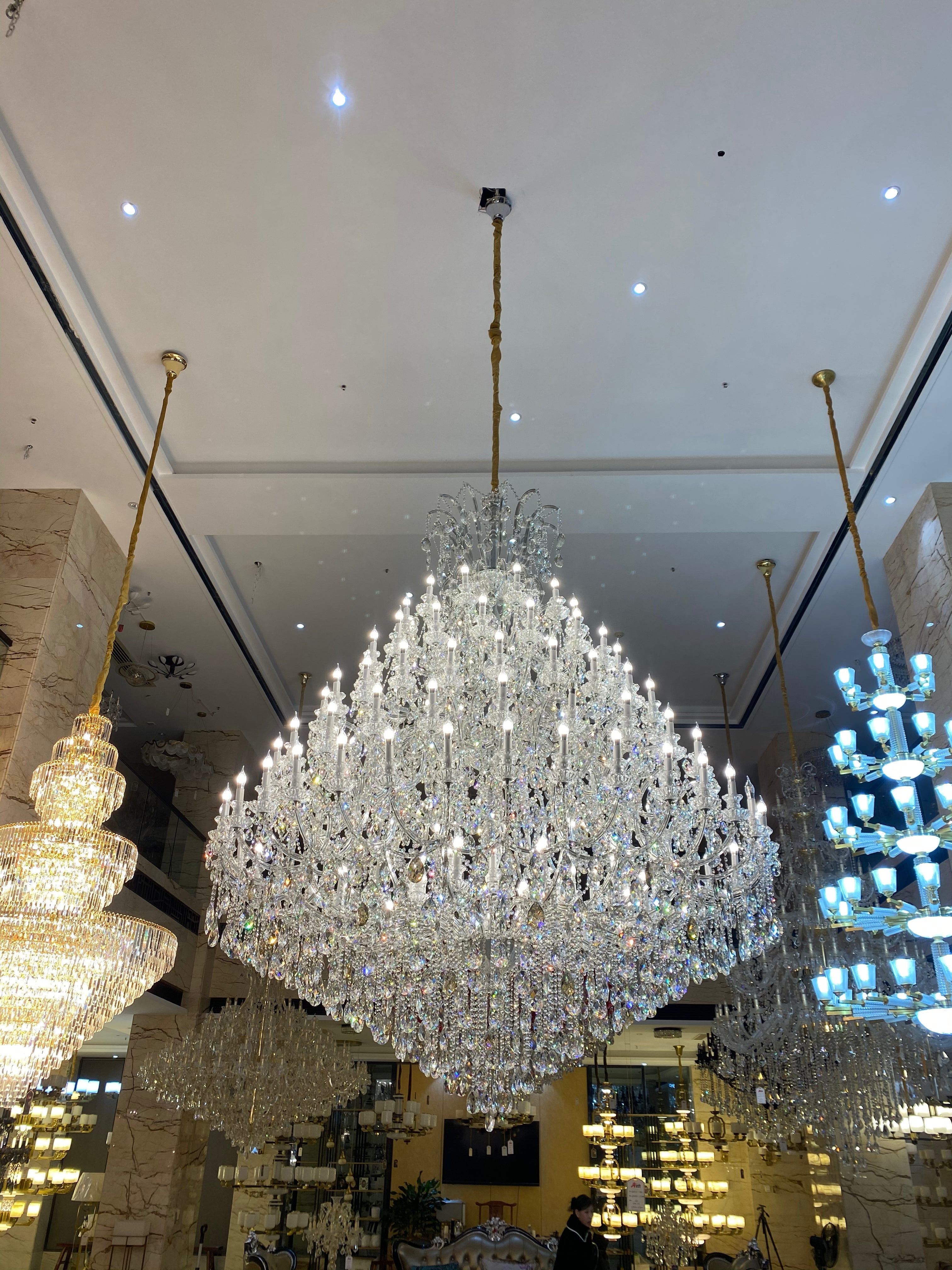 Extra Large Multi-tiered Candle Light Crystal Chandelier for Hotel/Restaurant-MEET LIGHTING