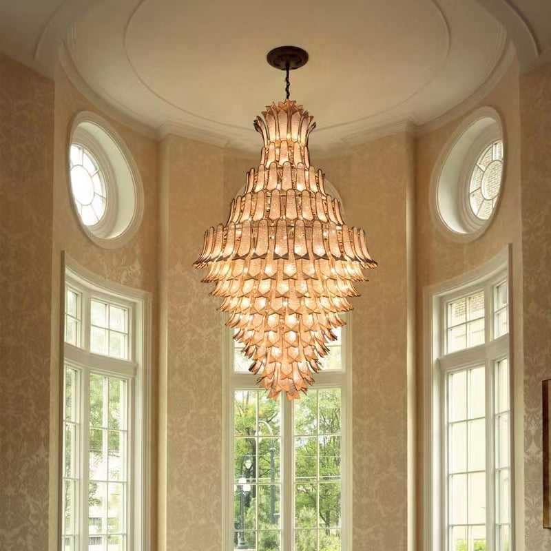 Extra Large Luxury Multi-tier Gold CrystalChandelier for Stairs/Large High-ceiling Room-MEET LIGHTING