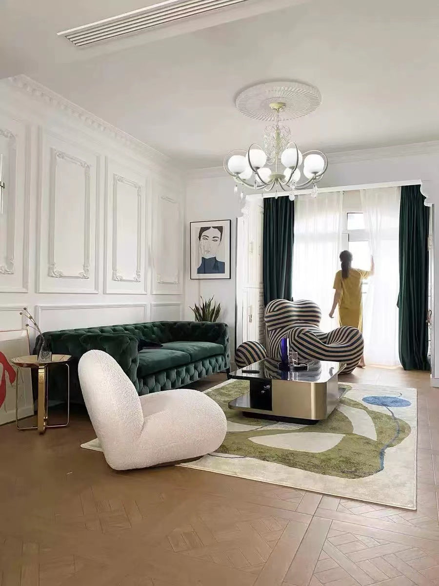 French Modern Minimalist Cream Style Dome Chandelier for Living Room/Bedroom-MEET LIGHTING