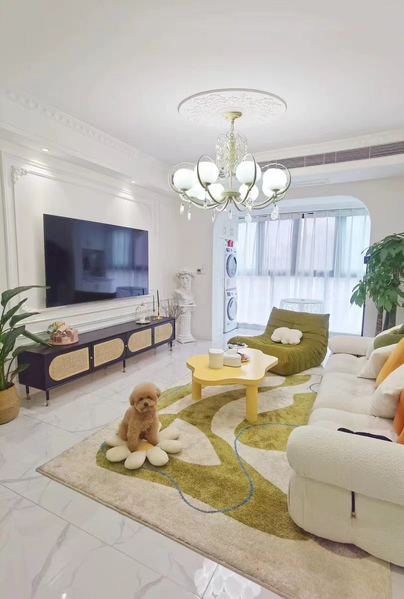 French Modern Minimalist Cream Style Dome Chandelier for Living Room/Bedroom-MEET LIGHTING