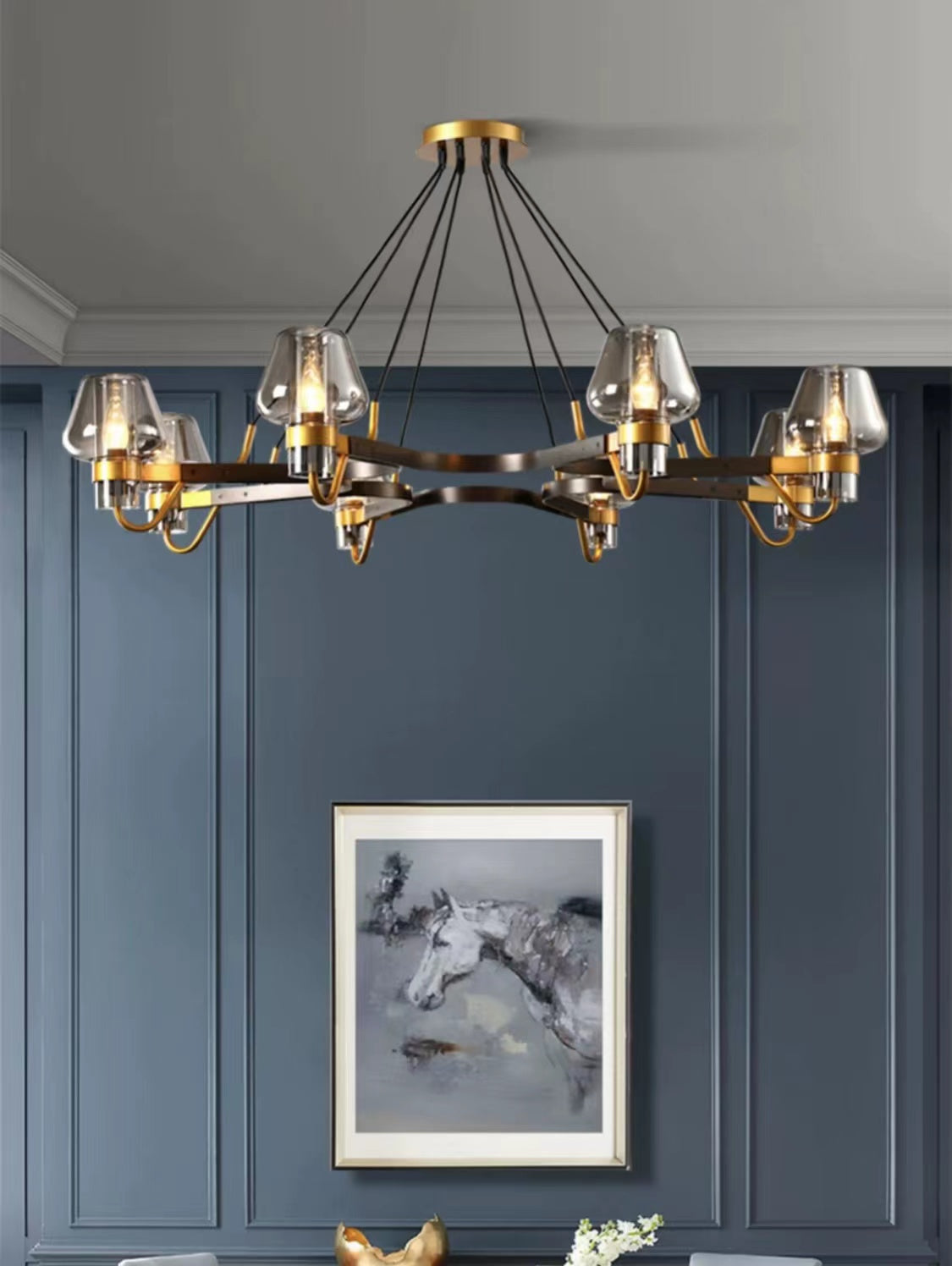 Post-modern Light Luxury Full Brass Chandelier for Living Room/Bedroom-MEET LIGHTING