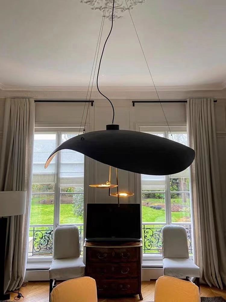 Designer Model Modern Art Hat Shape Gold Leaf Pendant Chandelier for Living/Dining Room-MEET LIGHTING