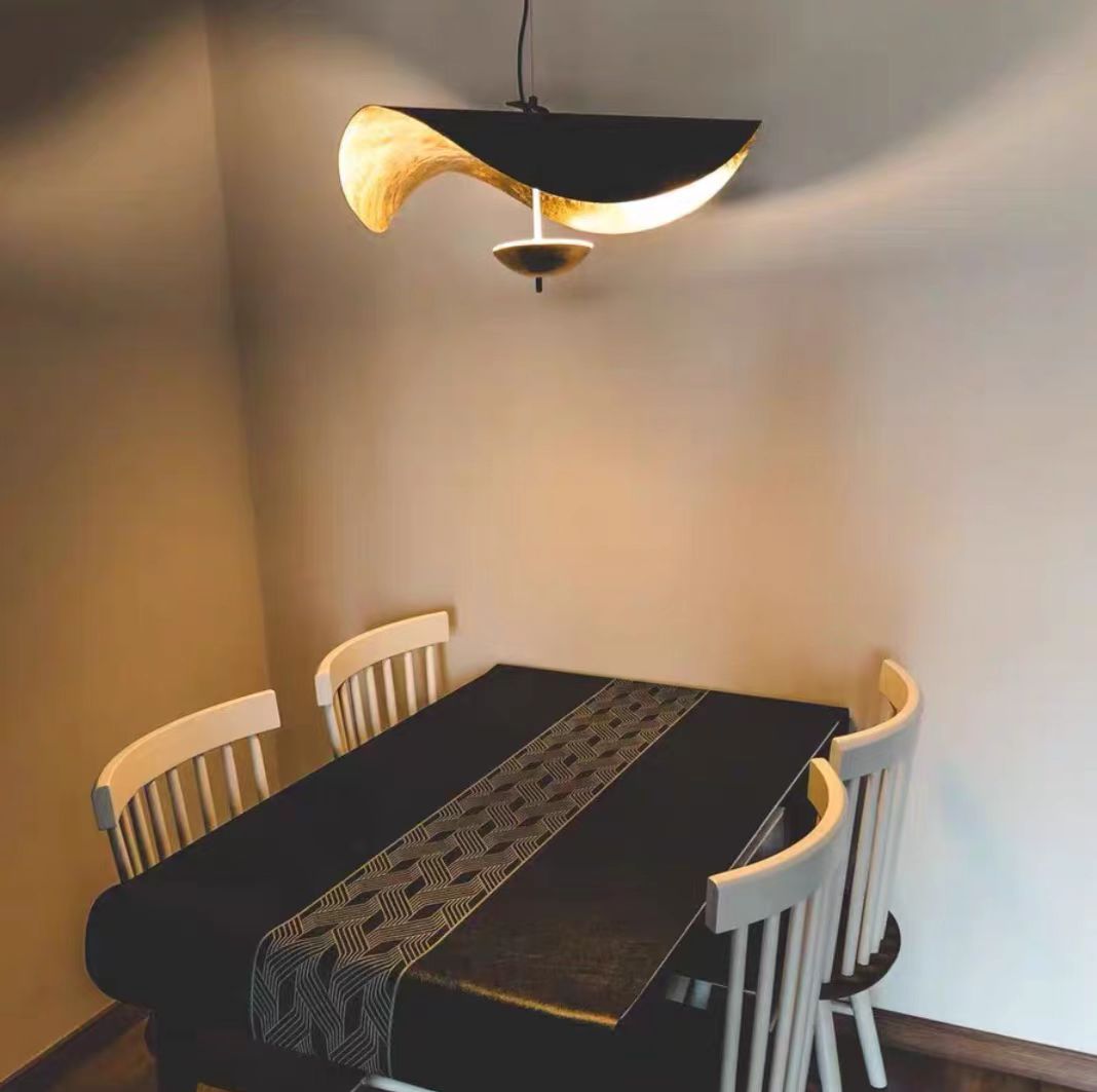 Designer Model Modern Art Hat Shape Gold Leaf Pendant Chandelier for Living/Dining Room-MEET LIGHTING