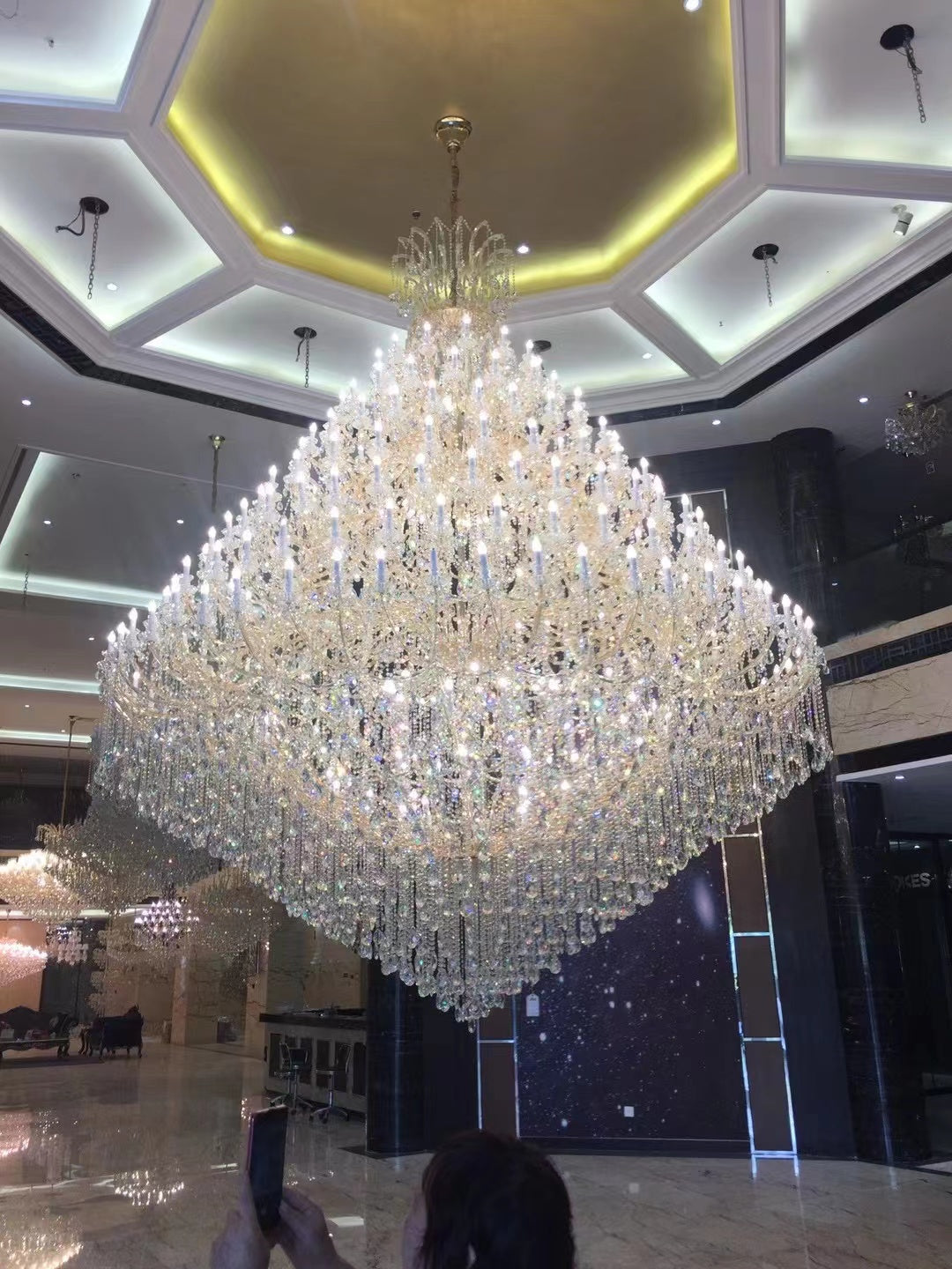 Extra Large Multi-tiered Candle Light Crystal Chandelier for Hotel/Restaurant-MEET LIGHTING