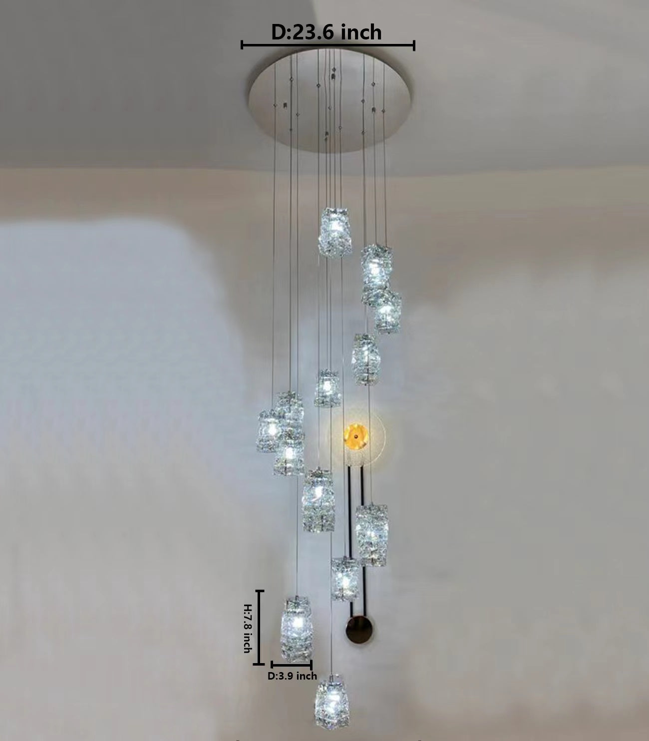 New Arrival Modern Crystal Chandelier for Staircase-MEET LIGHTING